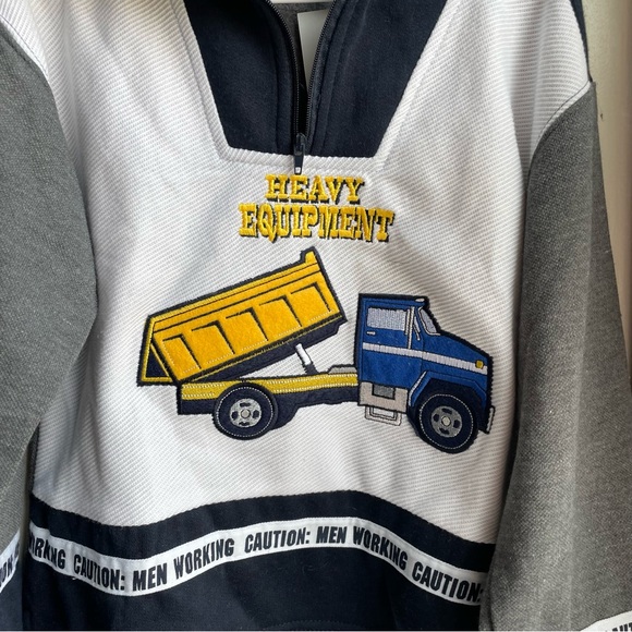 VTG Y2K NWT BOYS DUMP TRUCK GRAPHIC PULLOVER SHIRT SIZE 7 DEADSTOCK - Picture 3 of 5